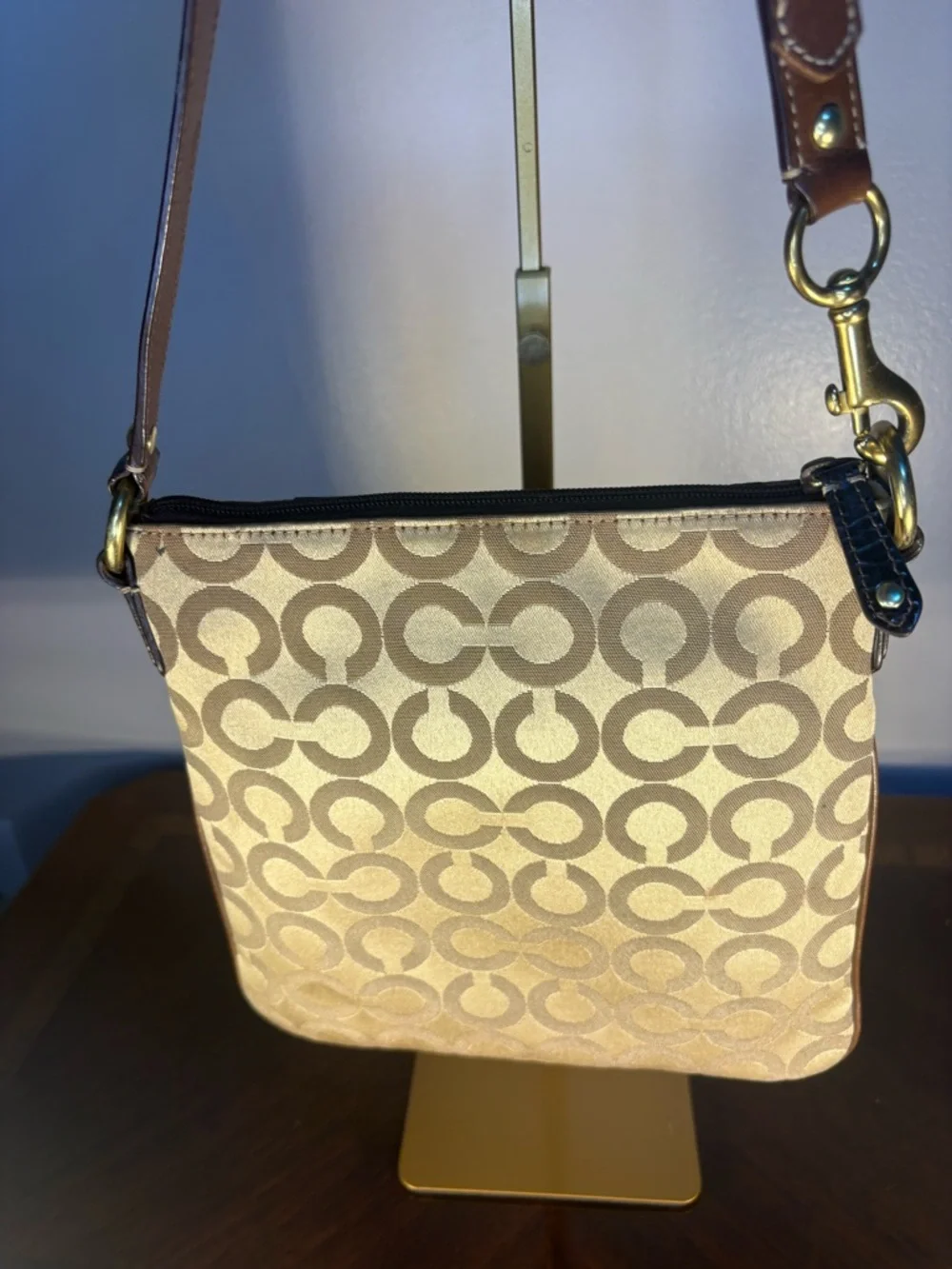 Coach Brown Signature Canvas Crossbody